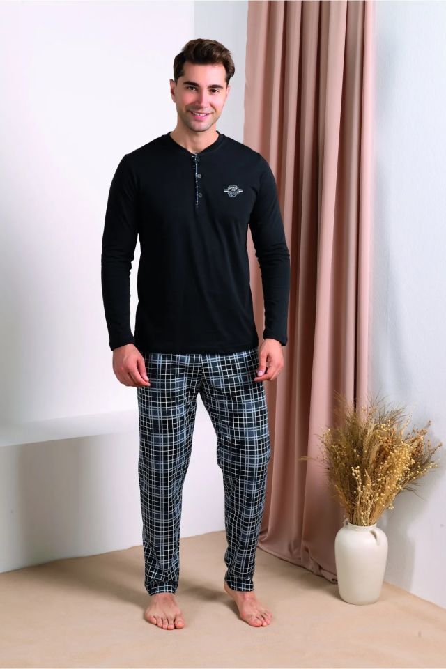 Over Sleep Uzun Kol Yazlık Erkek Pijama Takım