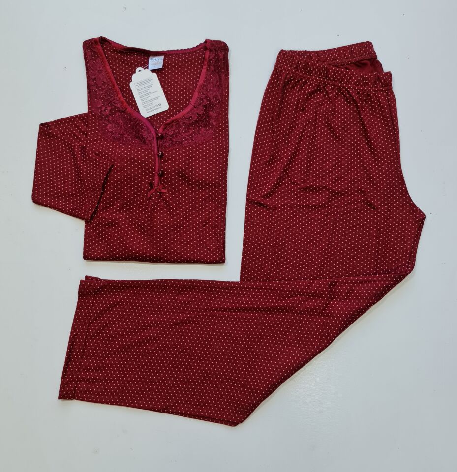 Manolya Uzun Kol Kışlık Kadın Pijama Takım