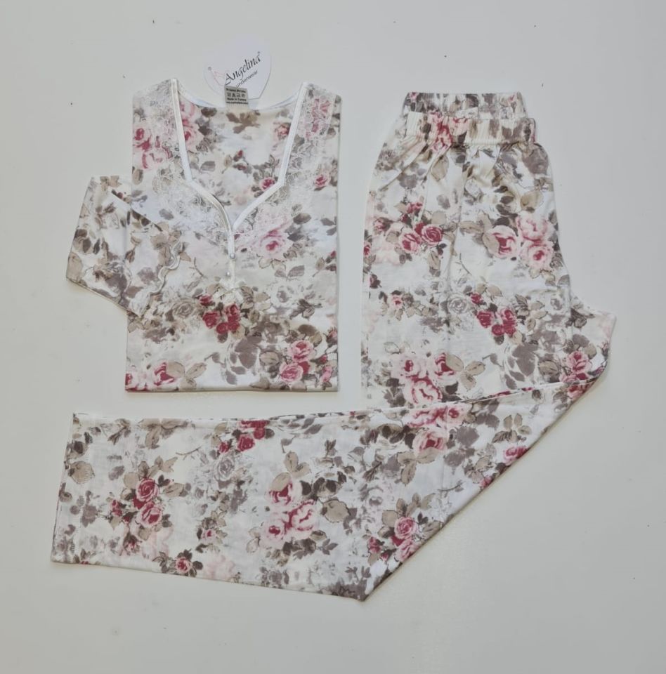 Angelina Uzun Kol Yazlık Kadın Pijama Takım
