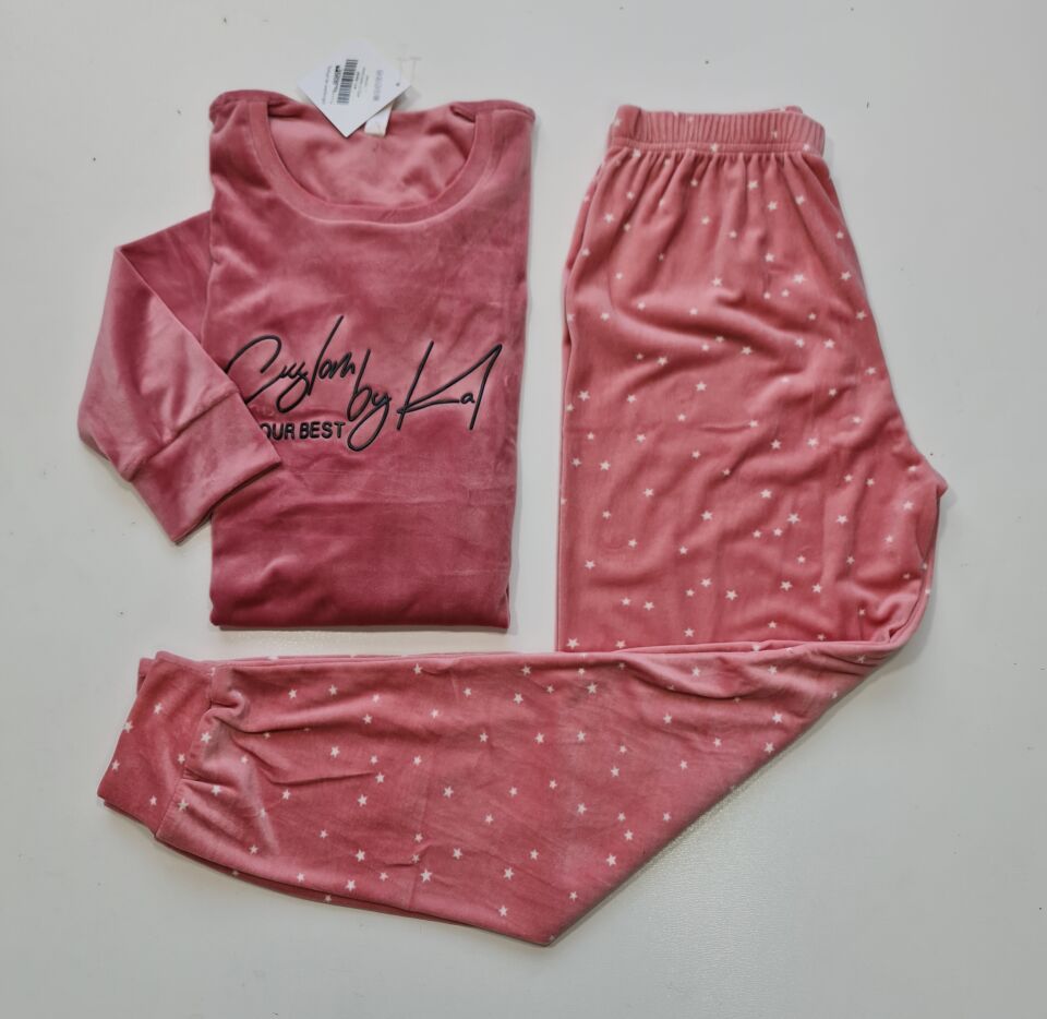 Pijamoni Kadın Kadife Pijama Takım