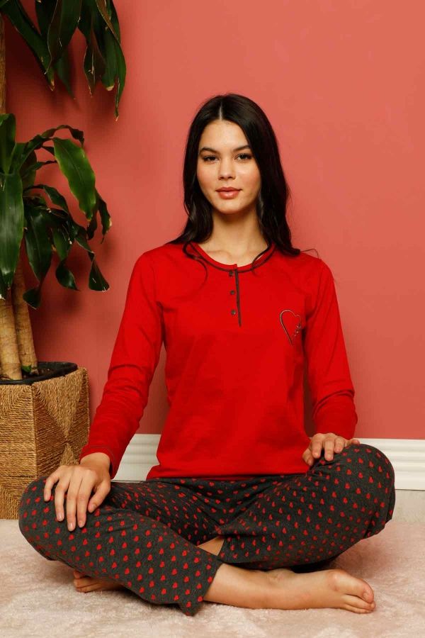 Alimer Uzun Kol Yazlık Kadın Pijama Takım