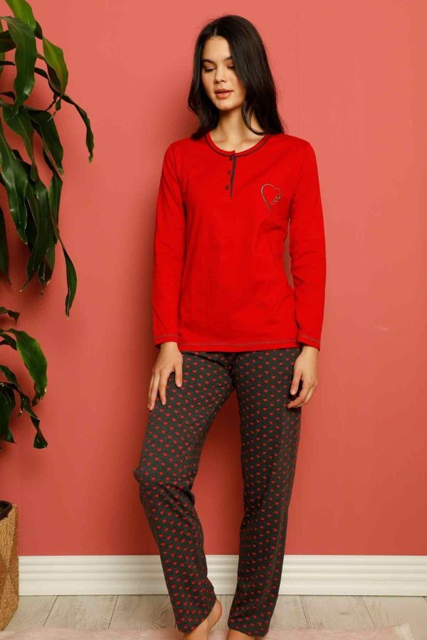 Alimer Uzun Kol Yazlık Kadın Pijama Takım