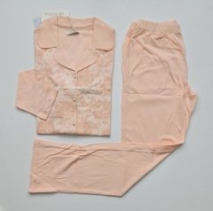 Pijadore Somon Uzun Kol Yazlık Kadın Pijama Takım
