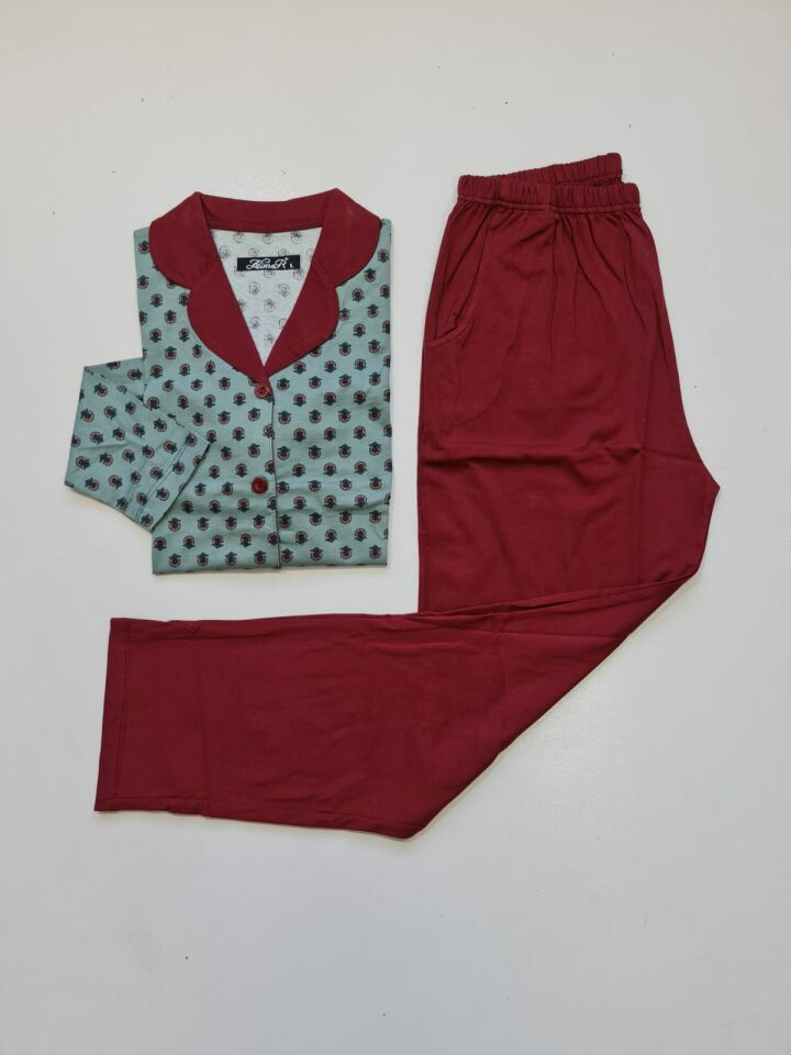 Alimer Uzun Kol Yazlık Kadın Pijama Takım