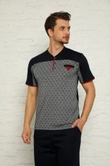 Alimer Kısa Kol Yazlık Erkek Kapri Pijama Takım