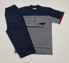 Alimer Kısa Kol Yazlık Erkek Kapri Pijama Takım