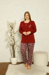 Alimer Uzun Kol Yazlık Kadın Battal Pijama Takım