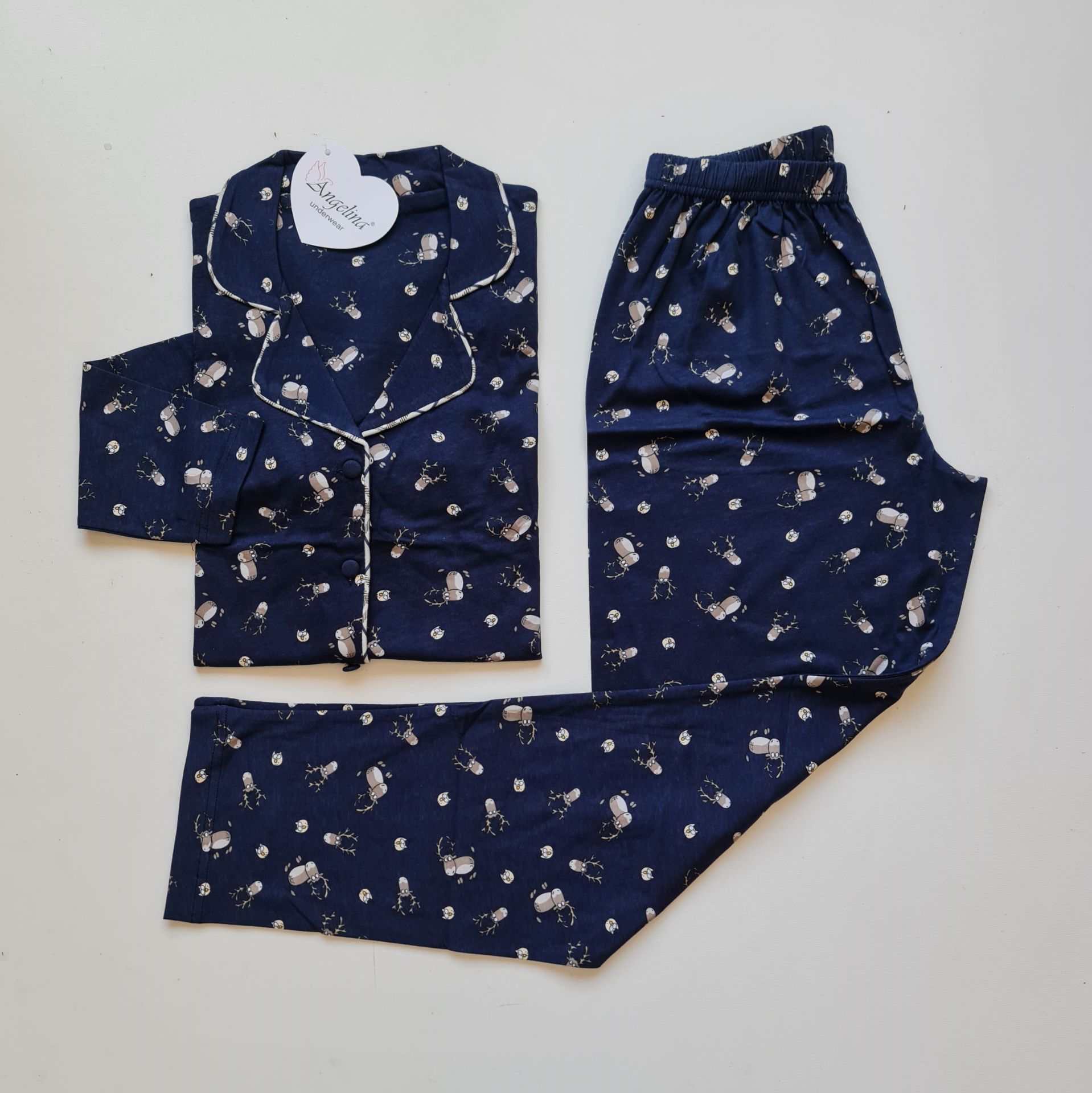 Angelina Uzun Kol Yazlık Kadın Pijama Takım