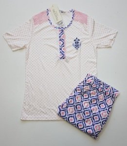 Pijadore Pembe Kısa Kol Yazlık Kadın Pijama Takım