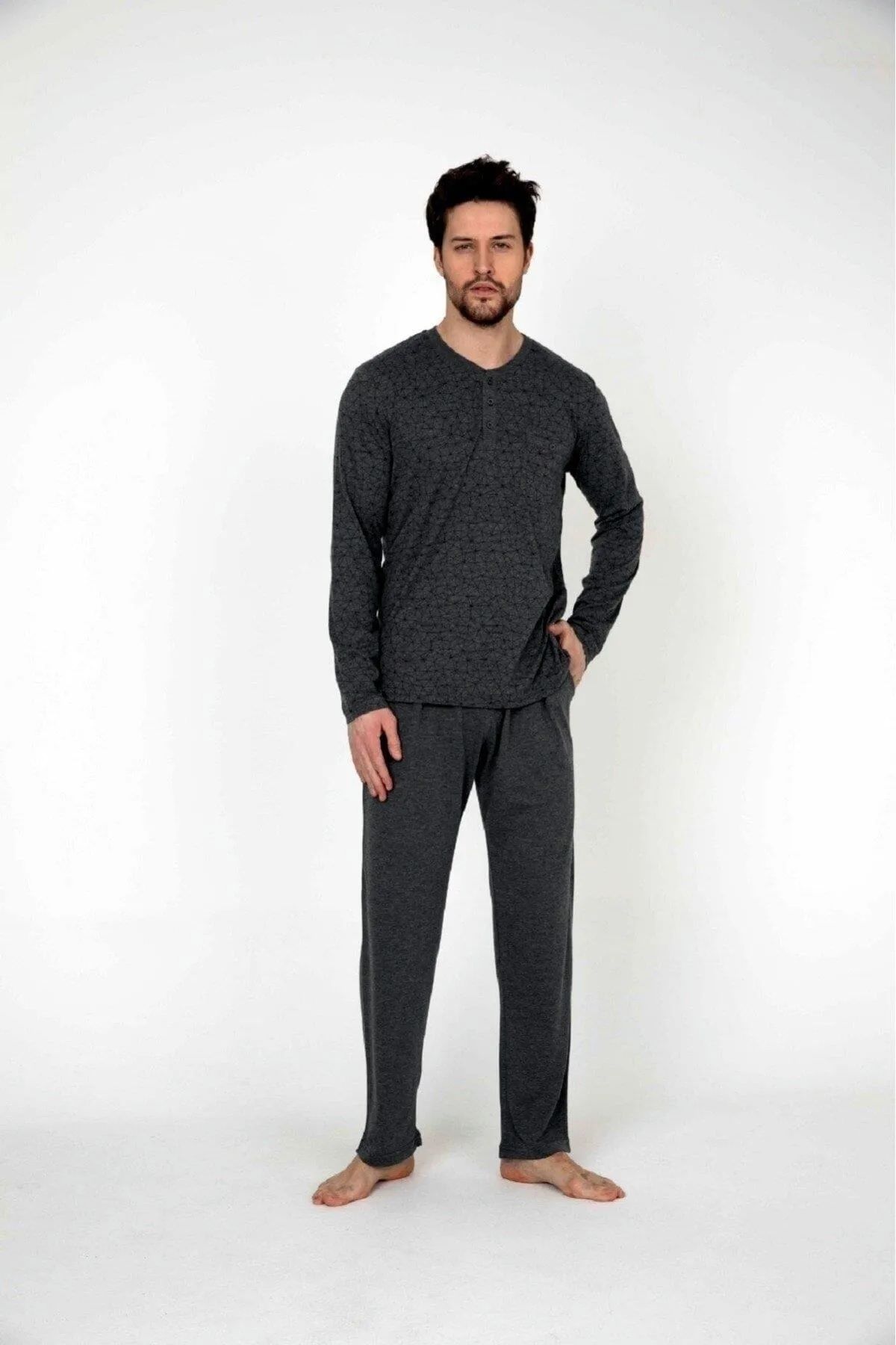 Erse Uzun Kol Yazlık Erkek Pijama Takım