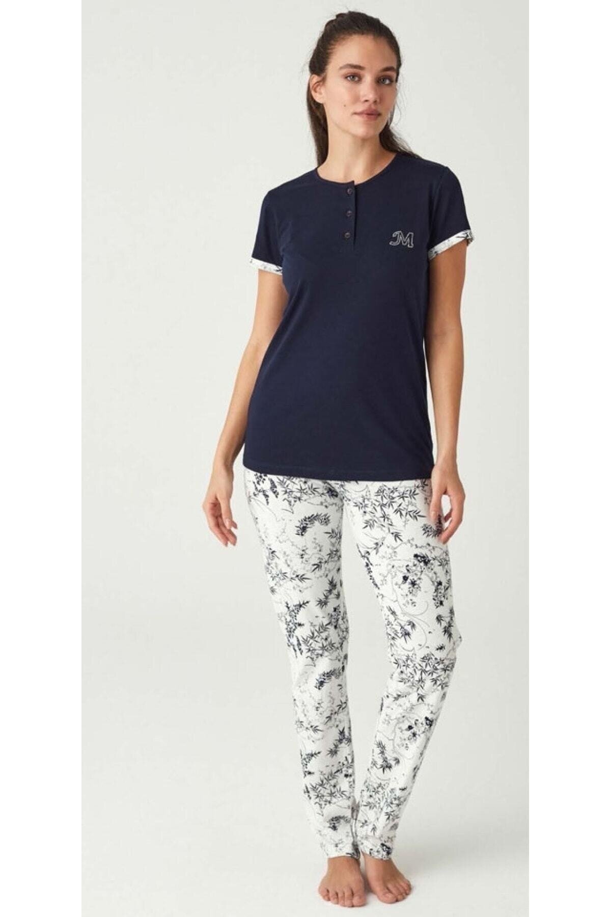 Mod Kısa Kol Yazlık Kadın Pijama Takım