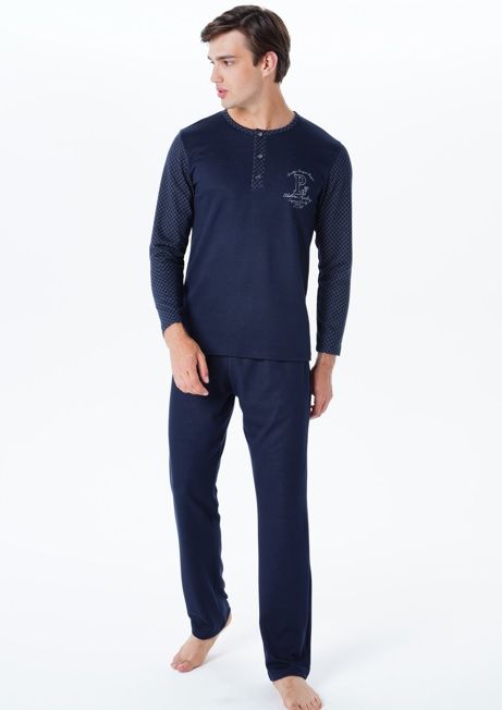 Pijadore Uzun Kol Kışlık Erkek Pijama Takım