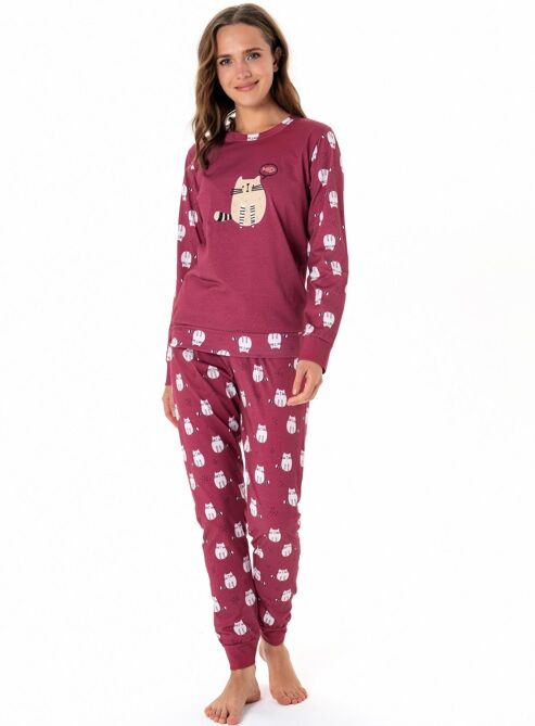Pijadore Uzun Kol Kışlık Kadın Pijama Takım
