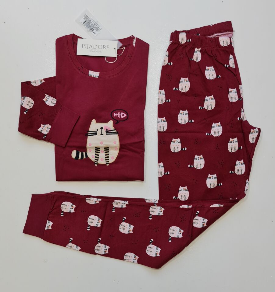 Pijadore Uzun Kol Kışlık Kadın Pijama Takım