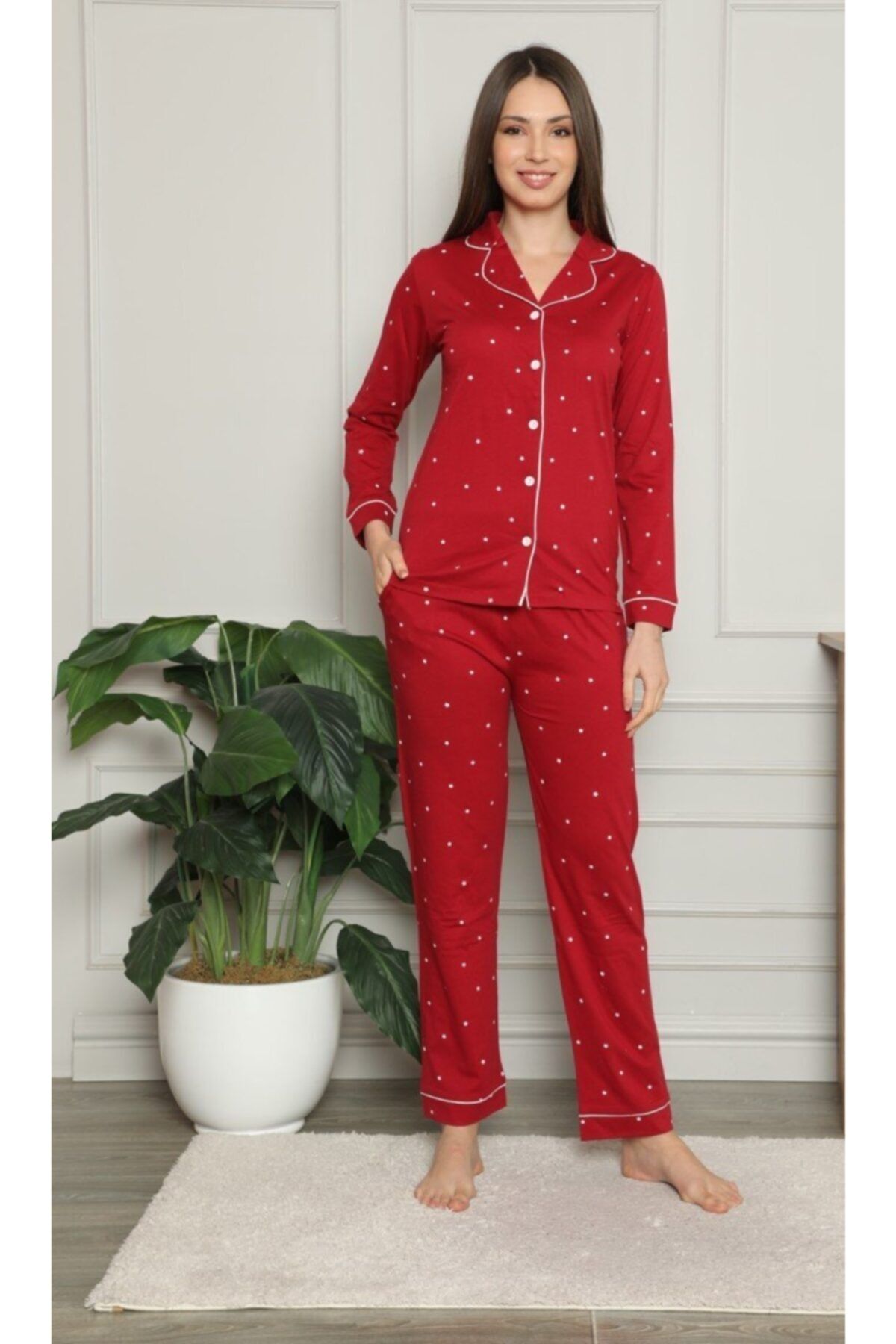 Alimer Uzun Kol Yazlık Kadın Pijama Takım