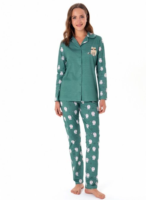 Pijadore Uzun Kol Kışlık Kadın Pijama Takım