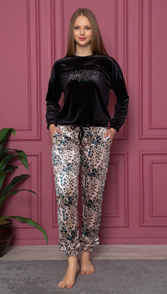 İbiza Kadın Kadife Pijama Takım
