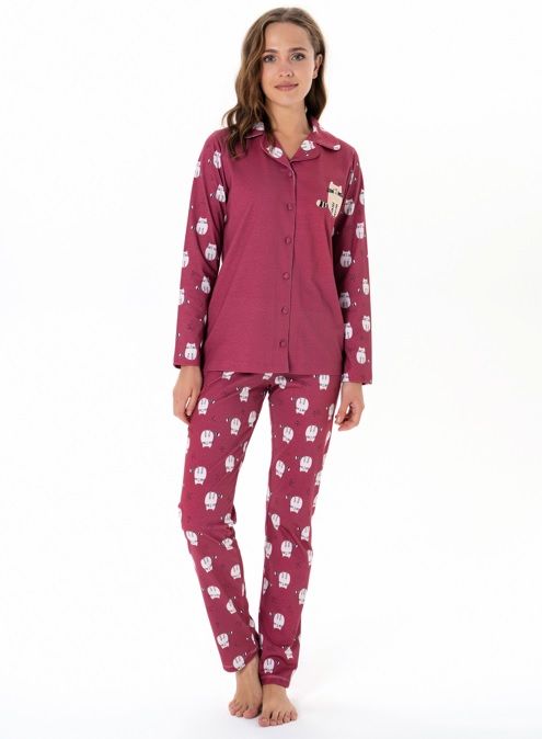 Pijadore Uzun Kol Kışlık Kadın Pijama Takım