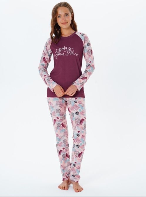 Pijadore Uzun Kol Kışlık Kadın Pijama Takım