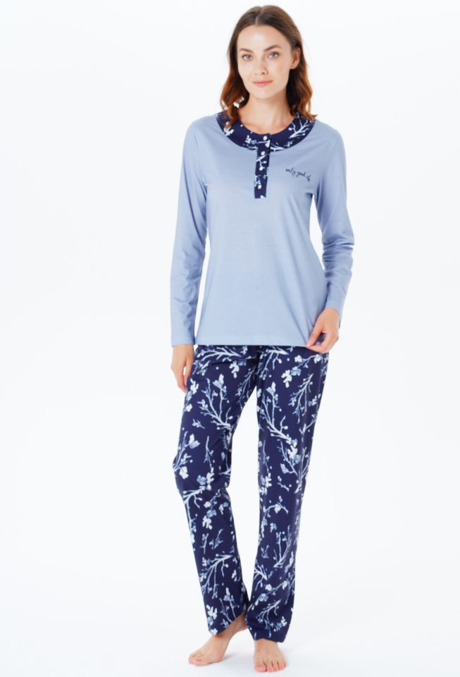 Pijadore Uzun Kol Kışlık Kadın Pijama Takım