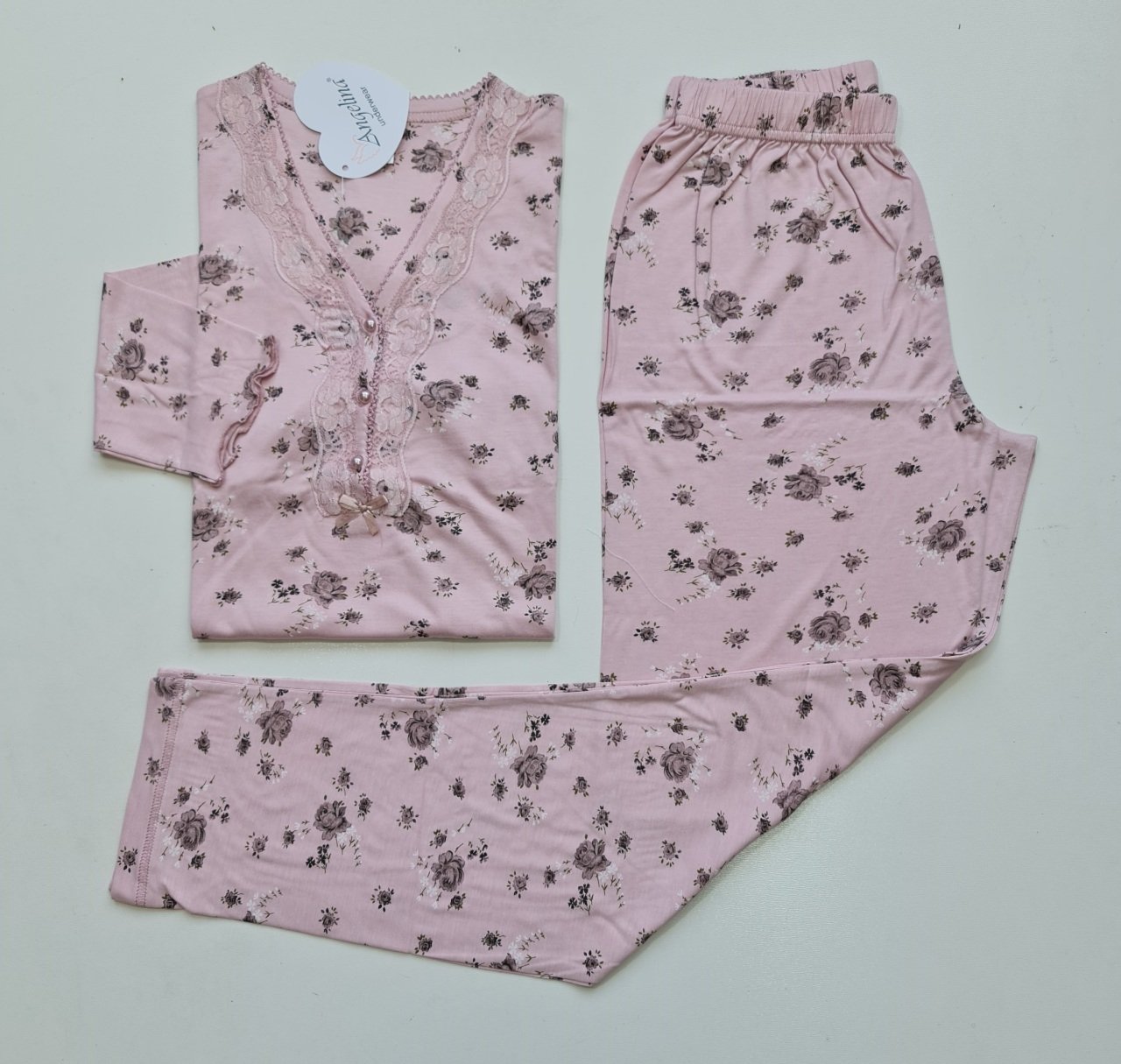 Angelina Uzun Kol Yazlık Kadın Pijama Takım