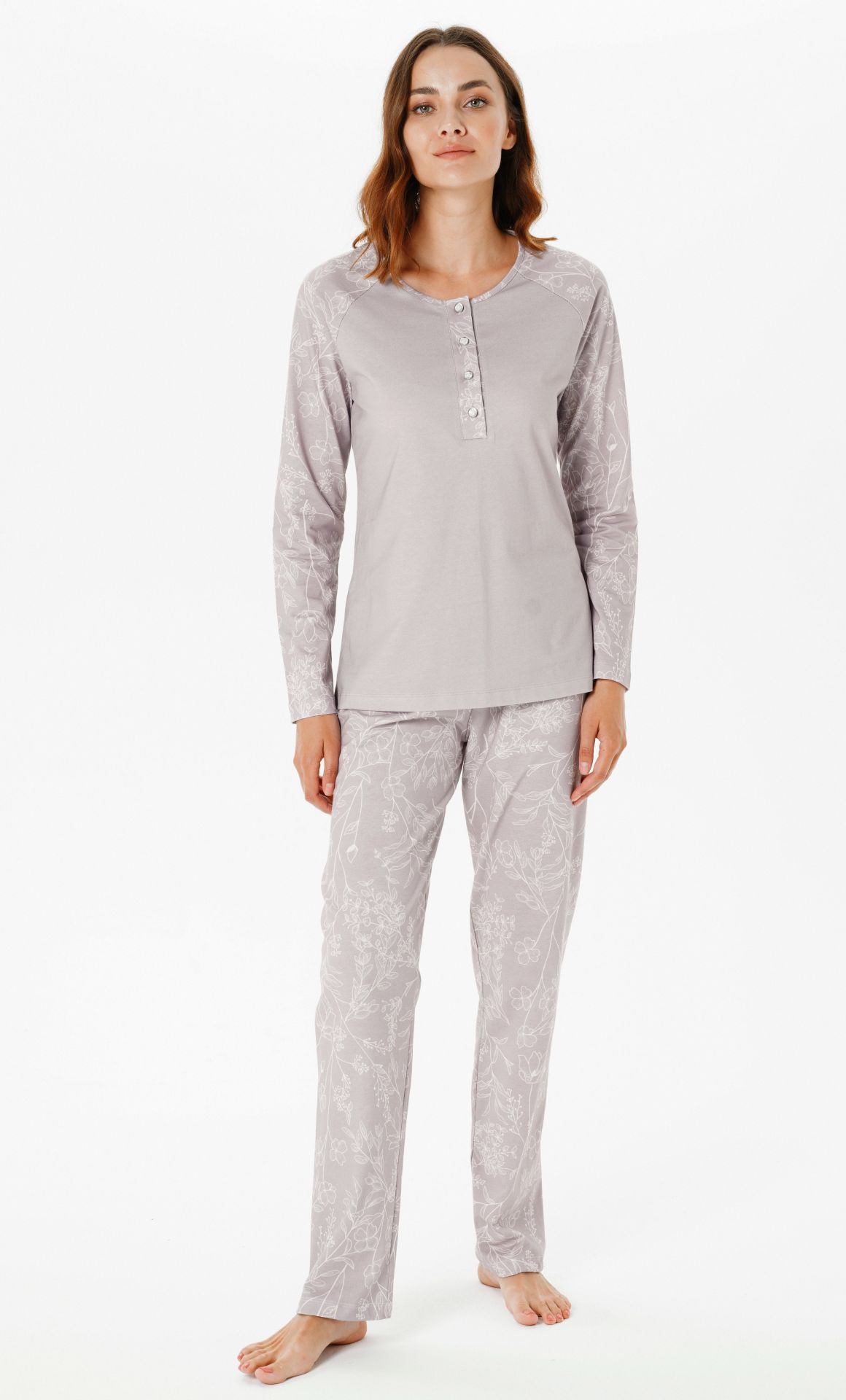 Pijadore Uzun Kol Kışlık Kadın Pijama Takım