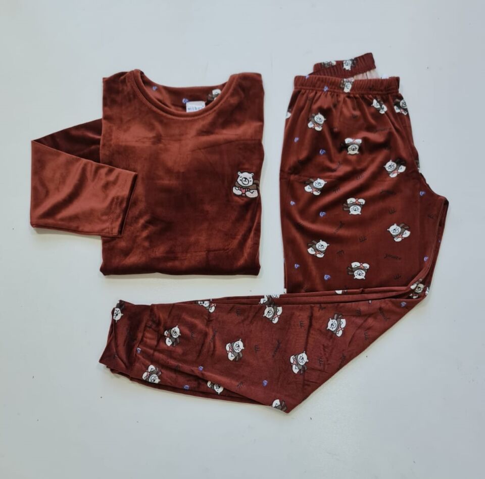 Kadın Kışlık Kadife Pijama Takım