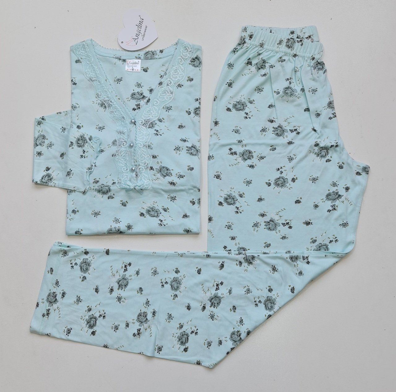 Angelina Uzun Kol Yazlık Kadın Pijama Takım 2XL