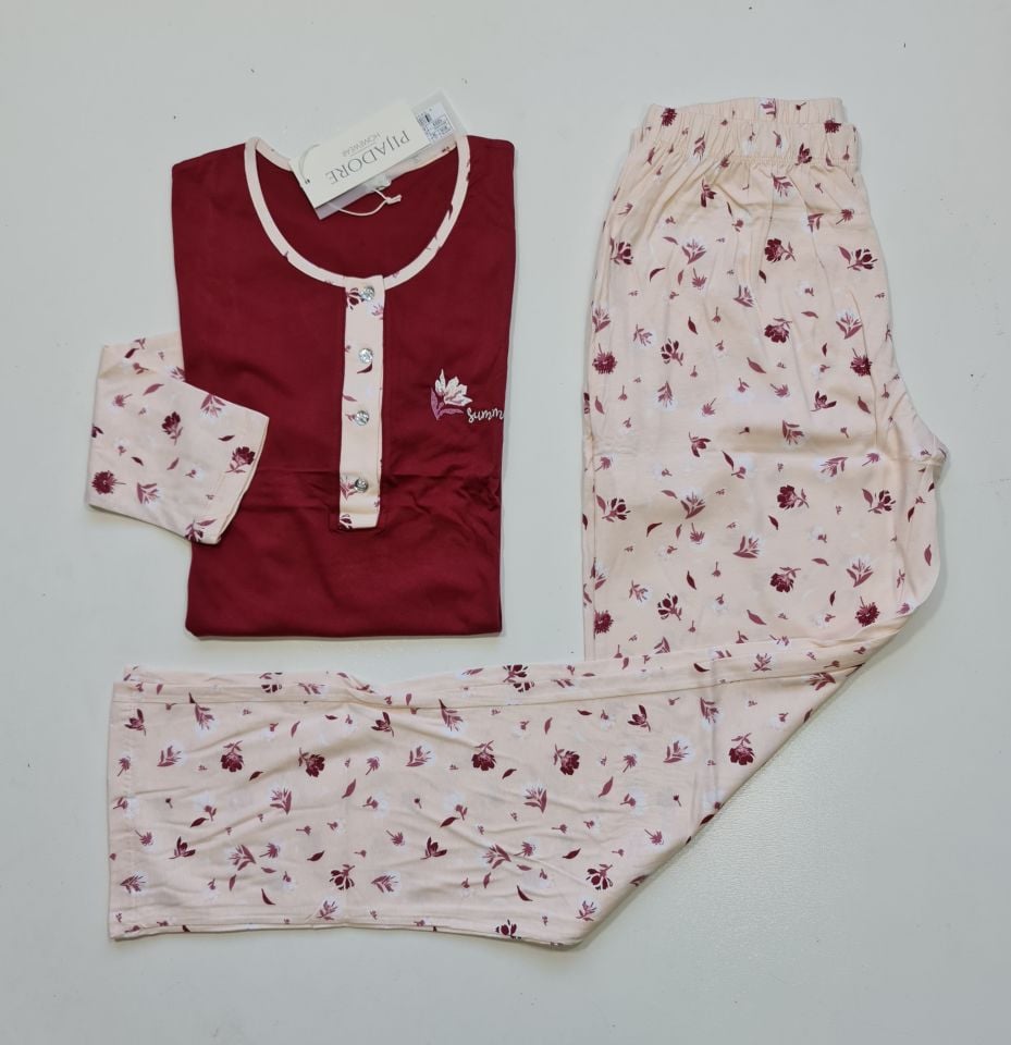 Pijadore Uzun Kol Yazlık Kadın Pijama Takım
