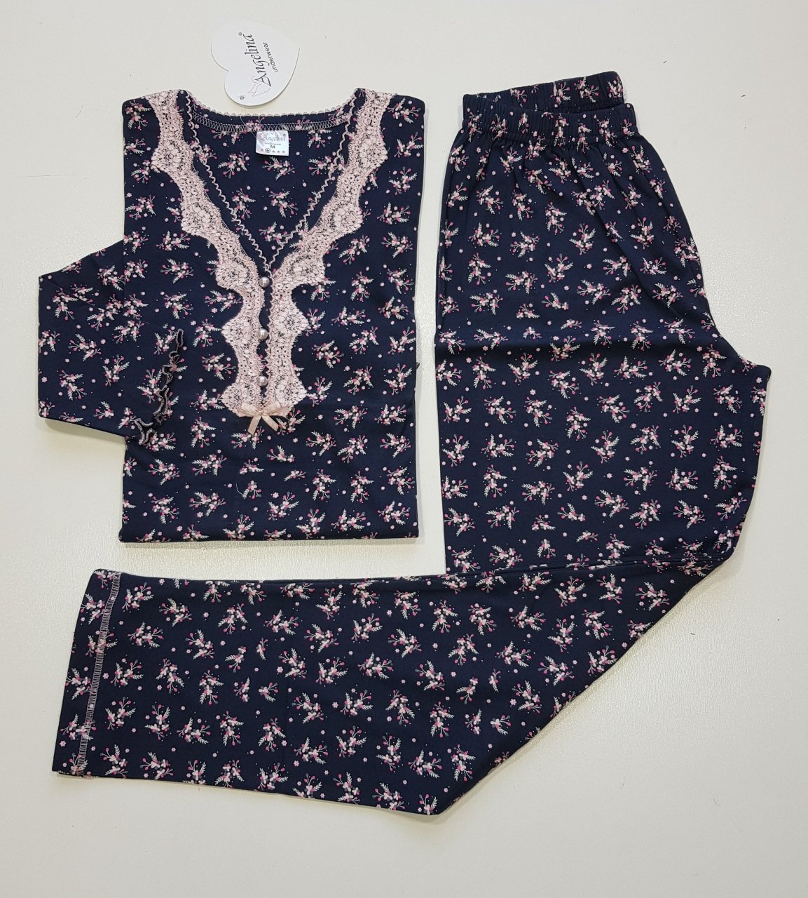 Angelina Uzun Kol Yazlık Kadın Pijama Takım 2XL