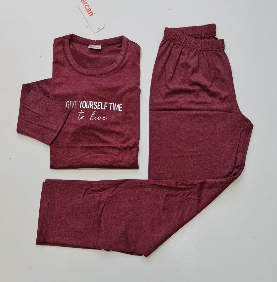 Arcan Kışlık Yün Viskon Kadın Pijama Takım