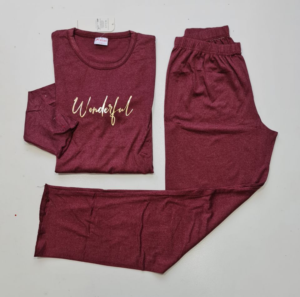 Arcan Kışlık Yün Viskon Kadın Pijama Takım