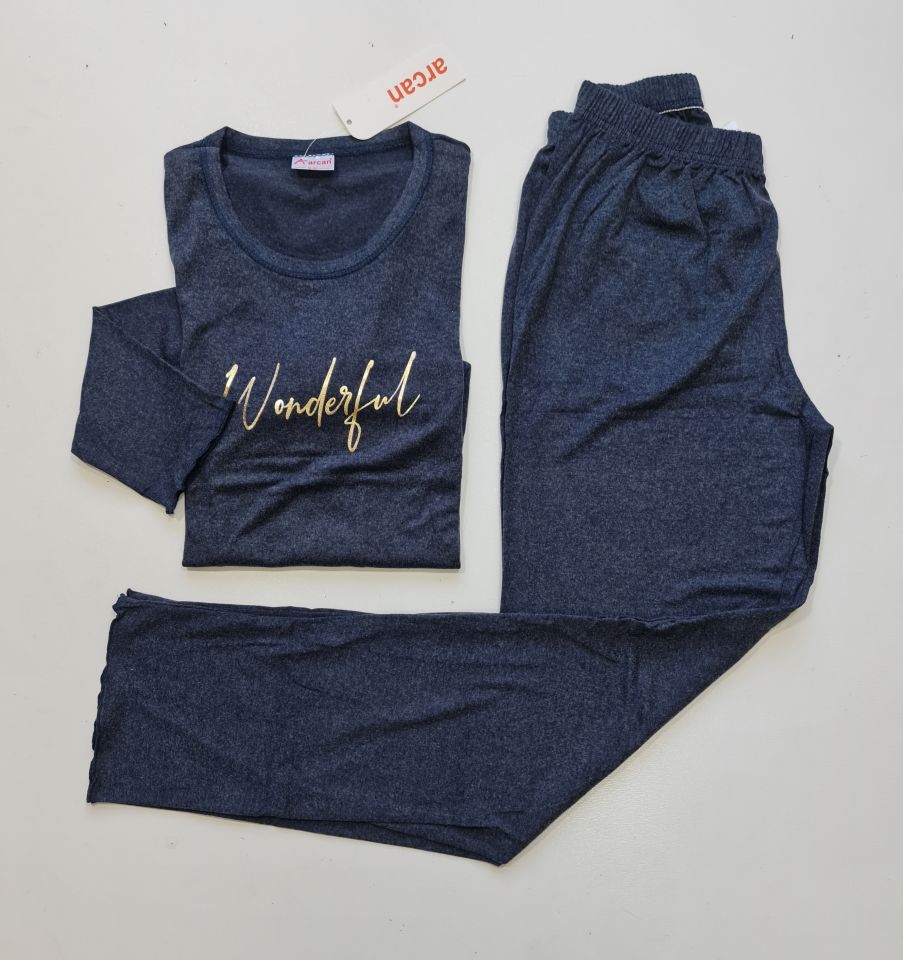 Arcan Kışlık Yün Viskon Kadın Pijama Takım