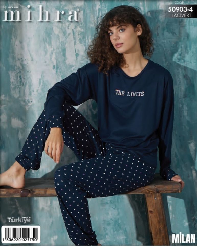 Mihra Uzun Kol Yazlık Kadın Pijama Takım