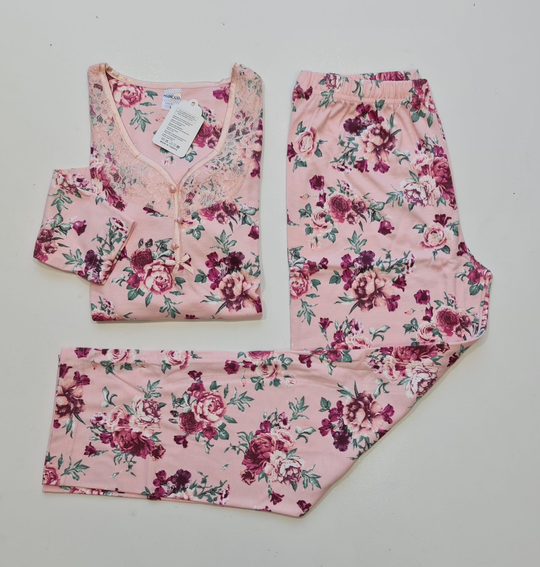 Manolya Uzun Kol Kışlık Kadın Pijama Takım