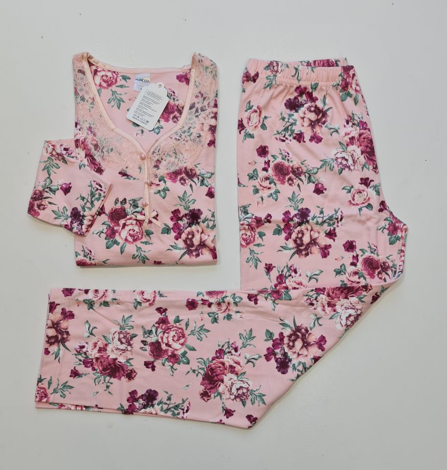Manolya Uzun Kol Kışlık Kadın Pijama Takım