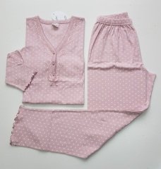 Angelina Uzun Kol Yazlık Kadın Pijama Takım