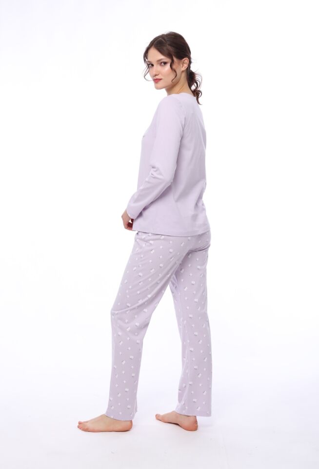 Pijadore Uzun Kol Yazlık Kadın Pijama Takım