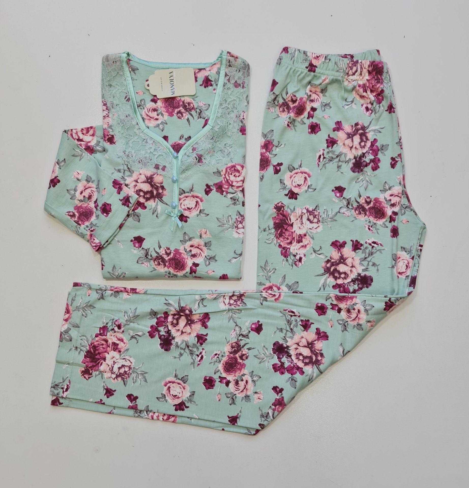 Manolya Uzun Kol Kışlık Kadın Pijama Takım