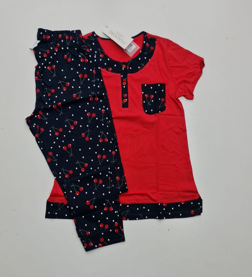 Pijadore Kısa Kol Yazlık Kadın Pijama Takım