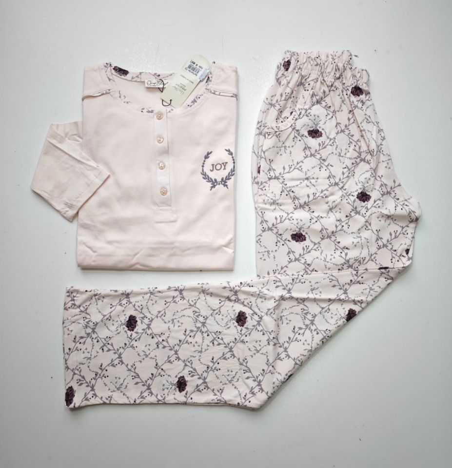 Over Sleep Uzun Kol Yazlık Kadın Pijama Takım