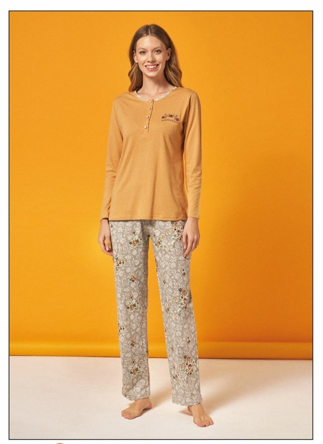 Over Sleep Uzun Kol Yazlık Kadın Pijama Takım