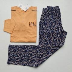 Over Sleep Uzun Kol Yazlık Kadın Pijama Takım 2XL