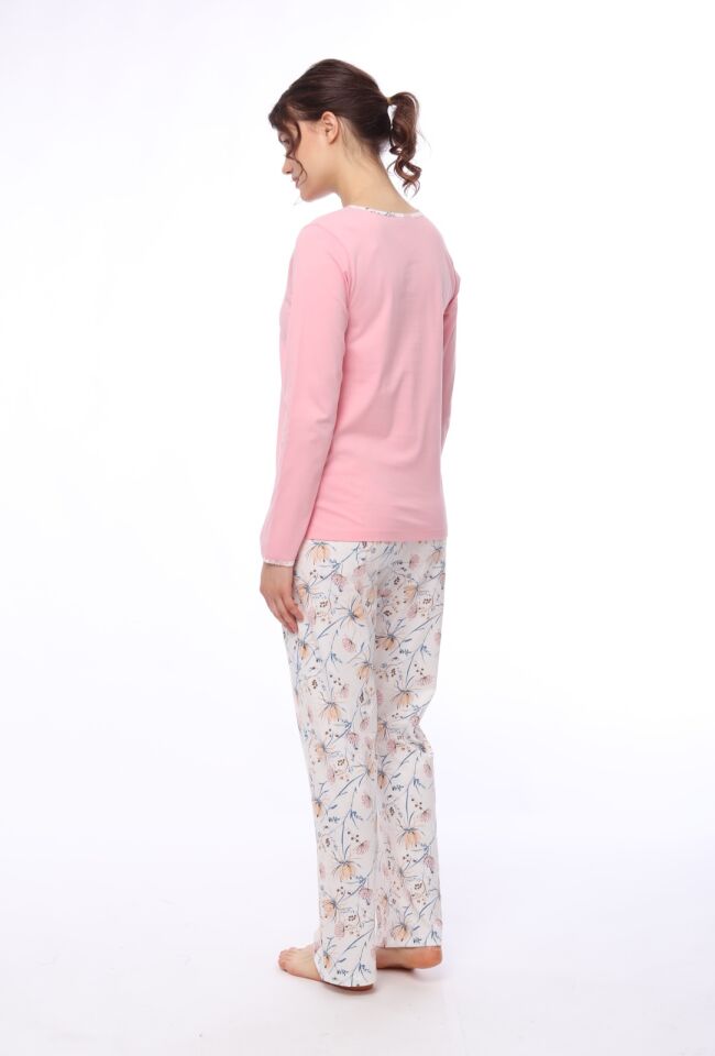 Pijadore Uzun Kol Yazlık Kadın Pijama Takım