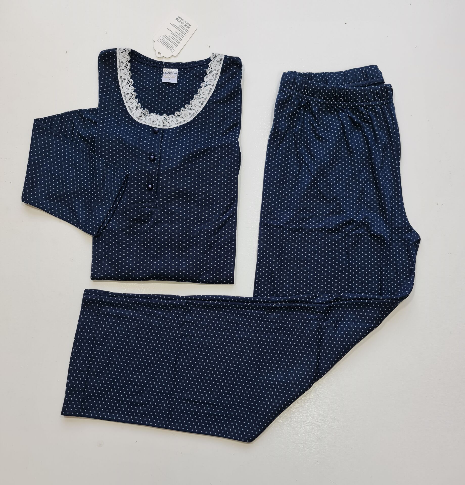 Manolya Uzun Kol Kışlık Kadın Pijama Takım