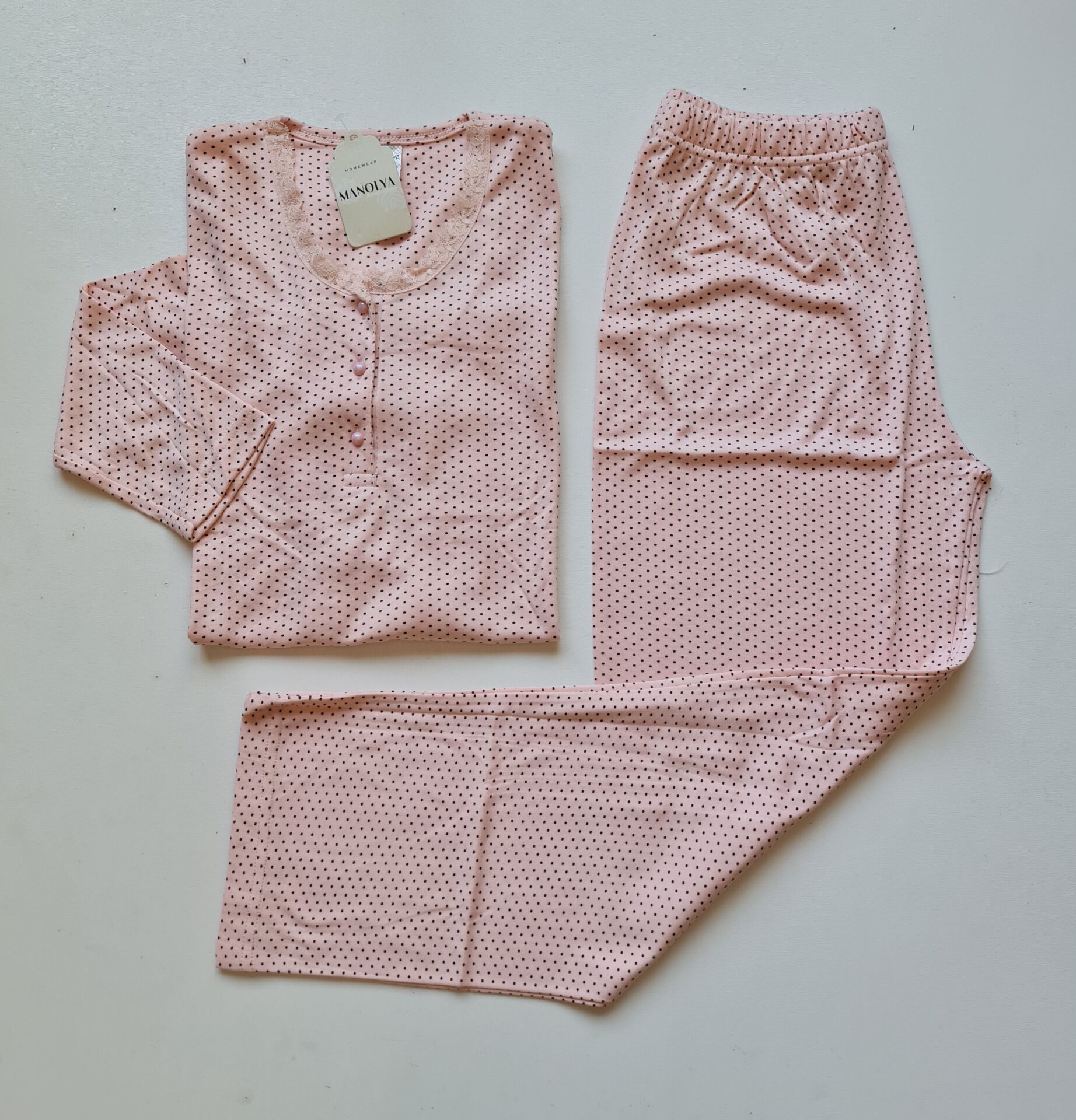 Manolya Uzun Kol Kışlık Kadın Pijama Takım