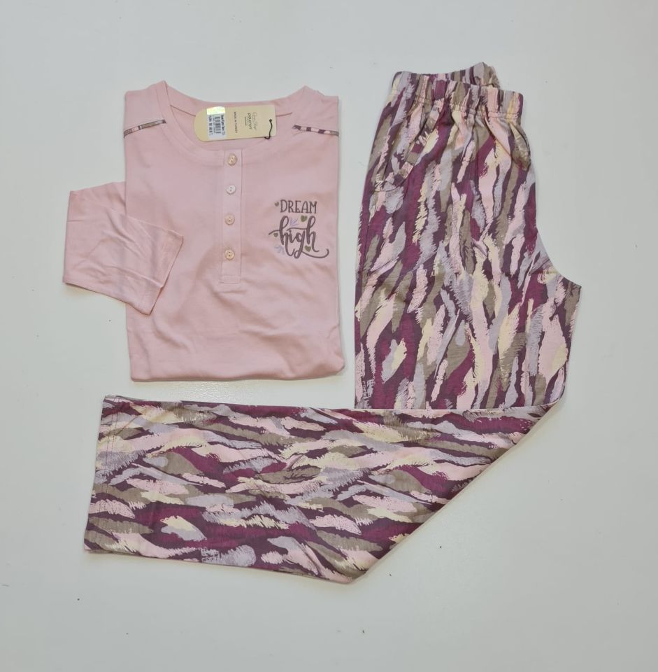 Over Sleep Uzun Kol Yazlık Kadın Pijama Takım