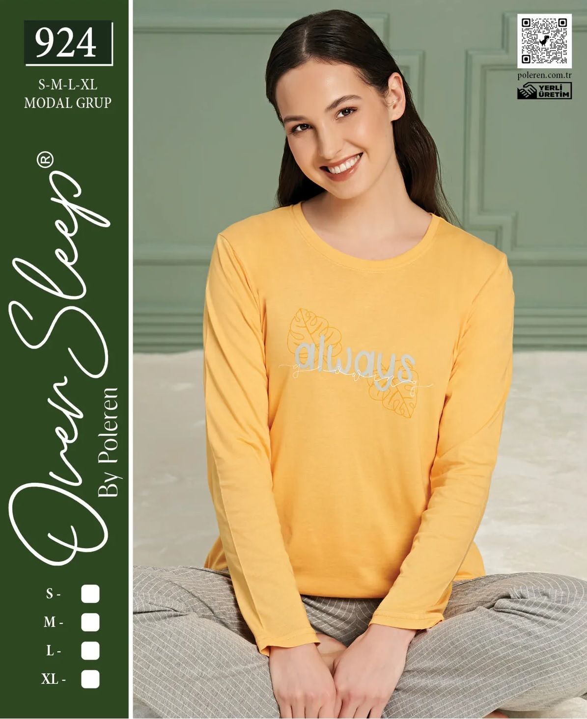 Over Sleep Uzun Kol Yazlık Kadın Pijama Takım