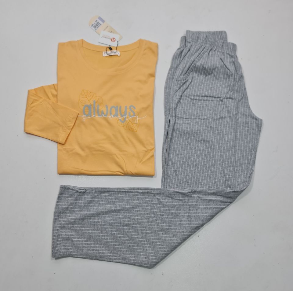 Over Sleep Uzun Kol Yazlık Kadın Pijama Takım
