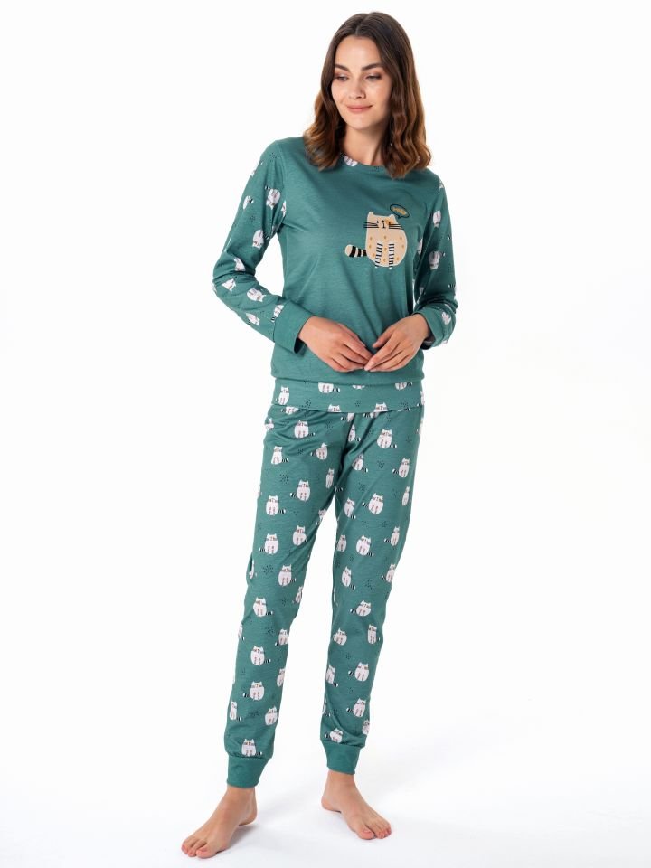 Pijadore Uzun Kol Kışlık Kadın Pijama Takım